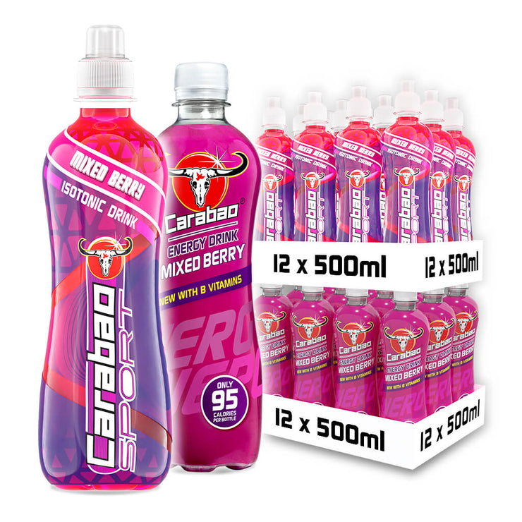 Carabao Sport & Energy Drink Mixed Berry Combo Pack (24 x 500ml Bottle)