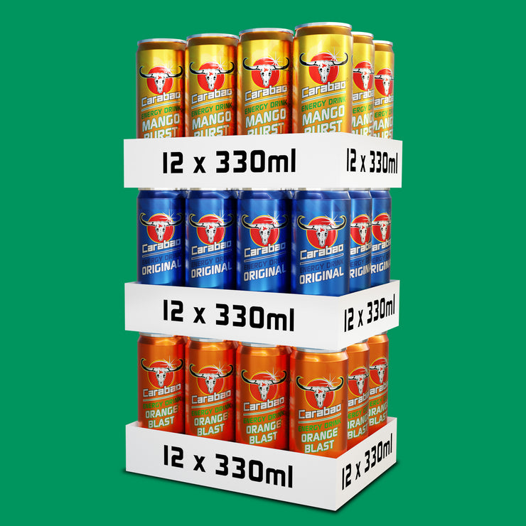 Carabao Energy Drink Sunshine Pack (36 x 330ml)