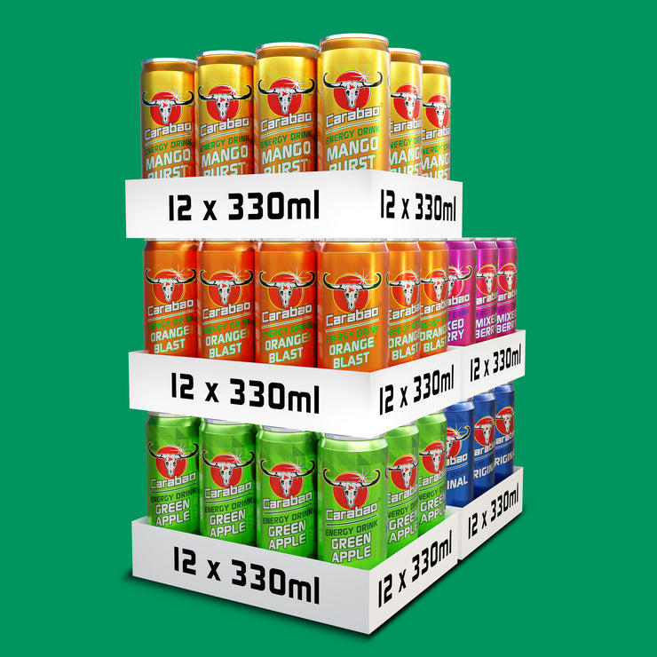 Carabao Energy Drink Flavour Pack (60 x 330ml)